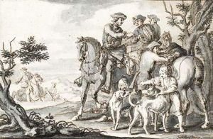 Soldiers Crossing A River On Horseback Soldiers Crossing A River On Horseback