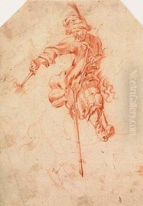 A Tartar On Horseback Firing His Pistol<</b>
