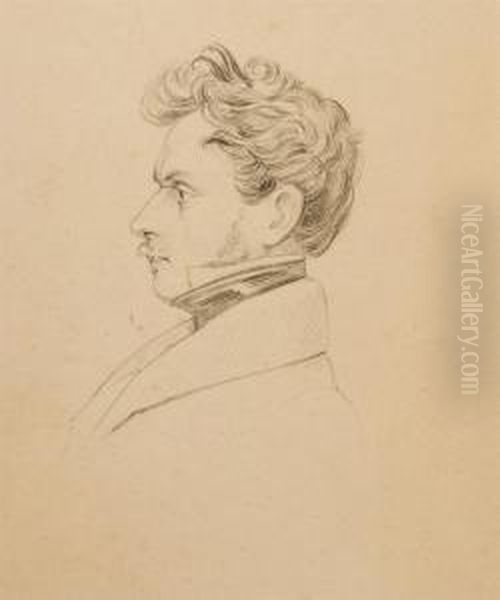 Portrait Of A Man, Bust Length, In Profile - view 1