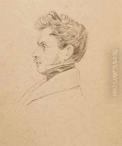 Portrait Of A Man, Bust Length, In Profile