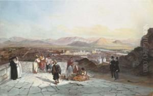 Santiago De Chile From The Hill Of Santa Lucia Looking To Thewest