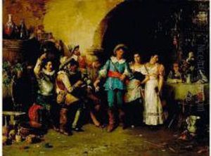 Scene De Taverne by Pasquale Ruggiero