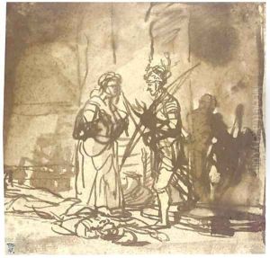 Jael and Barak with the corpse of Sisera (Judges 412-24) by Gerbrand Van Den Eeckhout