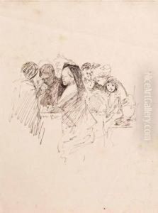 Personen Am Tisch by Franz Rumpler