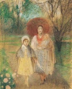Spaziergang Im Park by Franz Rumpler