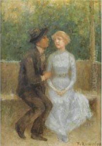 Lovers On A Park Bench by Franz Rumpler