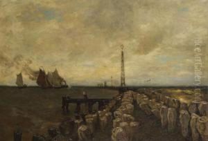 Mole In Hoek Van Holland by Ludwig Fried. Julius Runge
