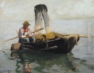 Fischer Am Bodensee by Ludwig Fried. Julius Runge