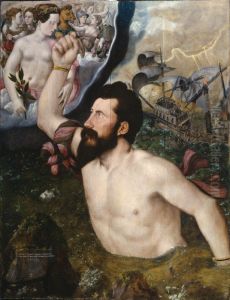 Allegorical portrait of Sir John Luttrell by Hans Eworth