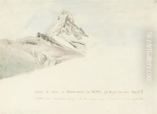 The Matterhorn, Switzerland,
From The North-east; An Illustration To 'modern Painters', Vol. 4 - view 1