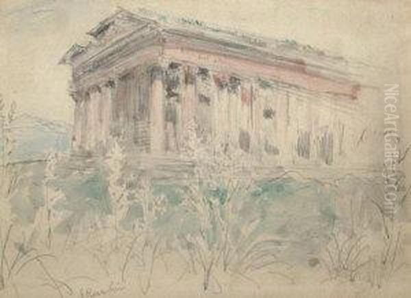 Study Of A Classical Temple - view 1