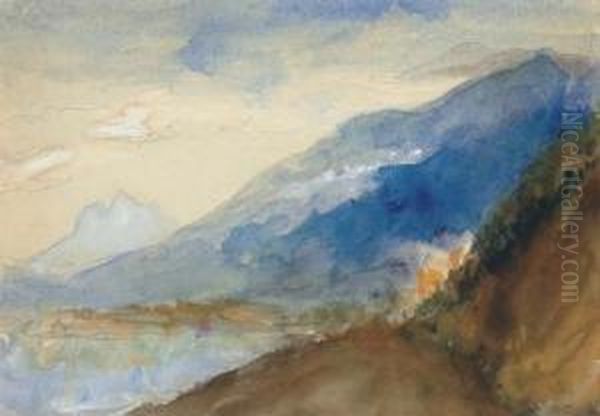The Lake Of Annecy, Autumn 1882 - view 1