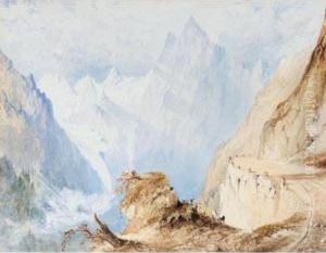 The Stelvio Road From Above Trefoi, Italy by John Ruskin