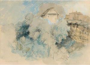 Houses At Neuchatel, Switzerland by John Ruskin