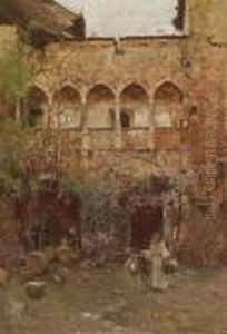 View Of An Italian Monasterycourtyard