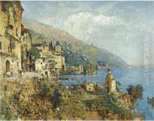 Der Gardasee Bei Gariano (gariano, Lake Garda) by Robert Russ