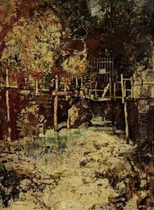 Eingang Zum Wasserfall Von Varone (riva) by Robert Russ