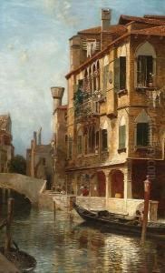 "near The Mercerie" - Venetian Canal Scene by Robert Russ