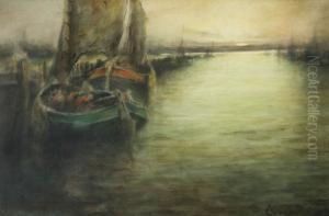 Fishing Harbour. by George Horne Russell