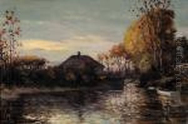 Untitled - Water Reflection At Twilight - view 1