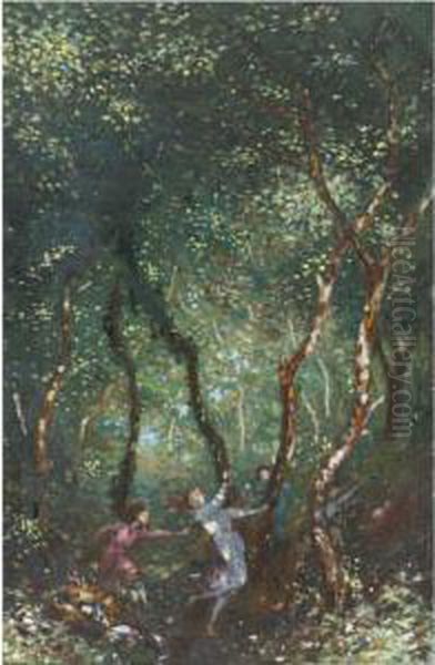 Figures Dancing In The Woods - view 1
