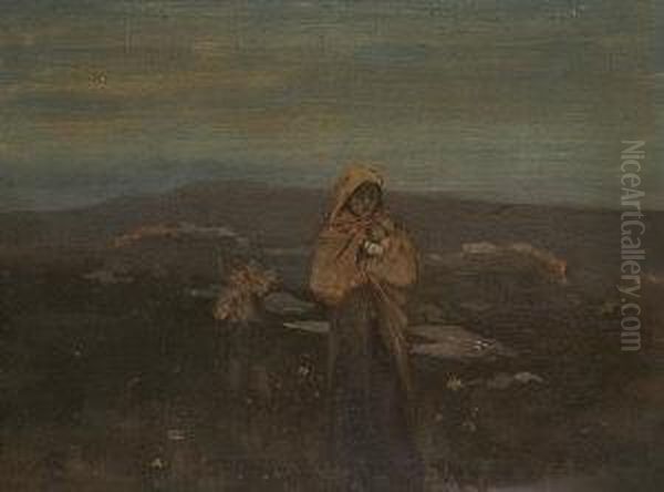 Mother And Children In Landscape - view 1