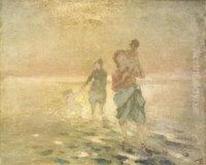 Women And Children Paddling