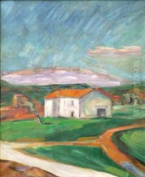 Paysage Aux Toits Rouges - view 1