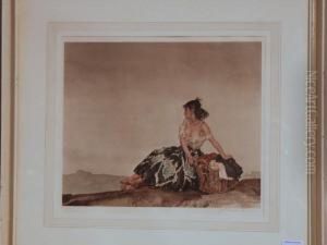 Lithograph by Walter Westley Russell