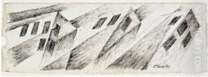 Studio Per Dinamismo Di Un'automobile, 1912 C. by Luigi Russolo
