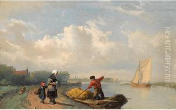 Figures On A Tow Path - view 1
