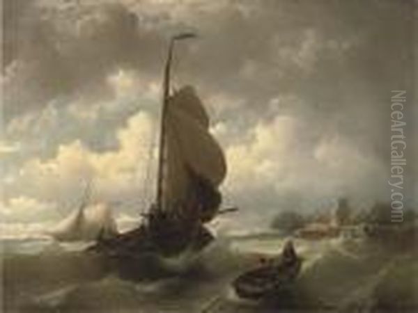 Raising The Sails Near Hoorn - view 1