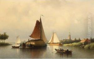 The Hay Barge by Johan Adolph Rust