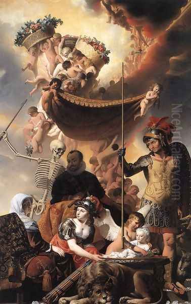 Allegory of the Birth of Frederik Hendrik c. 1650 - view 1