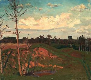 Pejzaz Wiosenny, Ok. 1899 by Ferdynand Ruszczyc