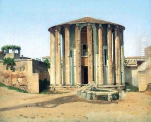 Temple of Vesta, Rome (Vestatemplet i Rom) by Christoffer Wilhelm Eckersberg