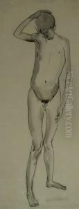 Mannliche Aktdarstellung by Hubert Ruther