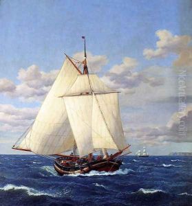 En dansk yacht passerer Stevns by Christoffer Wilhelm Eckersberg