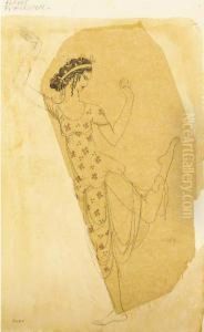Sketch For Flores In "le Reveil De Flores" by Albert Rutherston