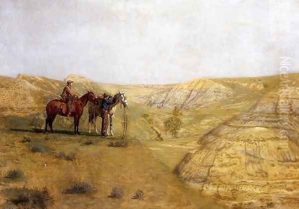 Cowboys in the Badlands - view 1