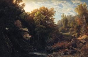 A Faggot Gatherer Before A Watermill