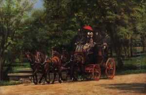 A May Morning in the Park (The Fairman Rogers Four-in-Hand) 1879-80 by Thomas Cowperthwait Eakins