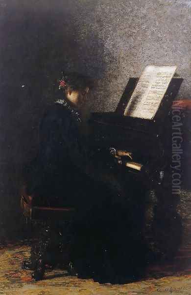 Elizabeth at the Piano 1875 - view 1