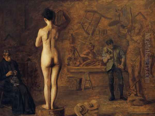 William Rush (1756-1833) carving his Allegorical Figure of the Schuylkill River, 1908 - view 1