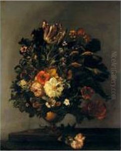 Still Life Of Flowers In A Bronze Vase by Rachel Ruysch