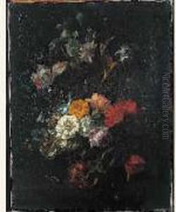 Nature Morte Au Bouquet De Fleurs Sur Un Entablement by Rachel Ruysch