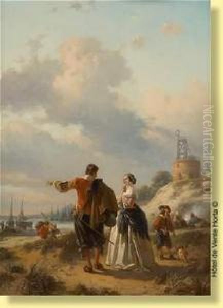 Scene Galante En Bord De Mer - view 1