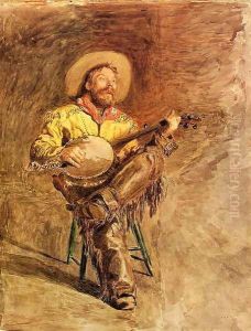 Cowboy Singing by Thomas Cowperthwait Eakins
