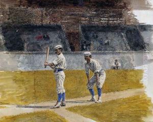 Baseball Players Practicing