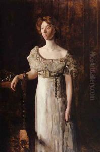 The Old Fashioned Dress-Portrait of Miss Helen Parker by Thomas Cowperthwait Eakins
